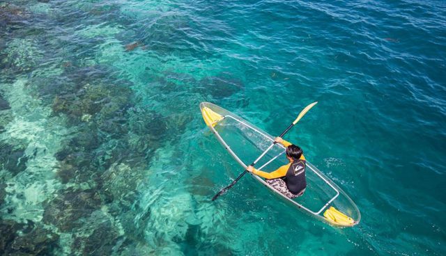Mabul Island transparent kayak