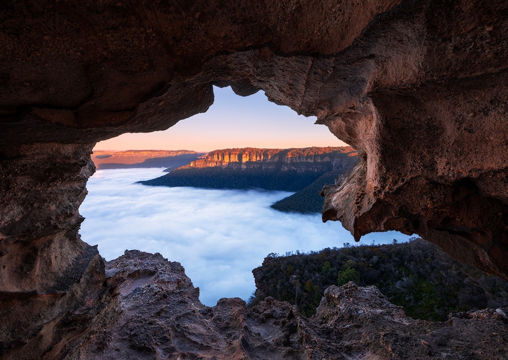 Morning sea of clouds, Lincoln’s Rock, Sydney, New South Wales