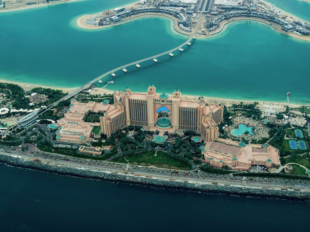 Dubai coastline the atlantis