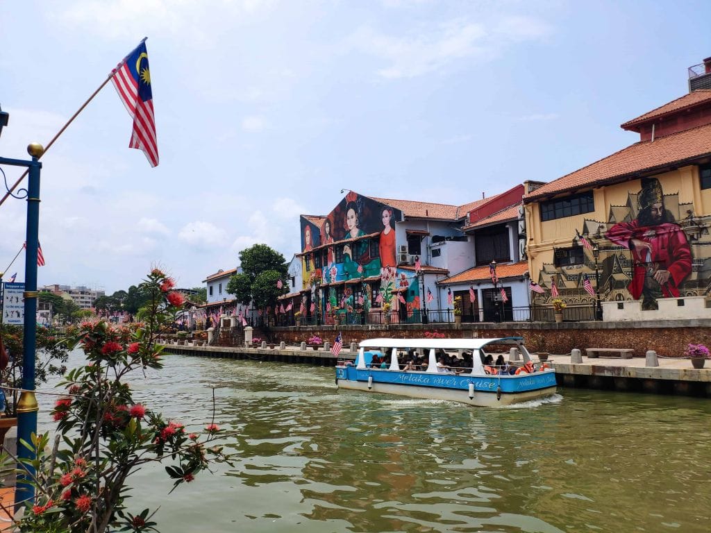 Melaka street art along the river