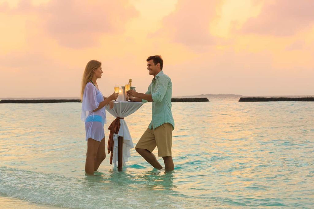 wine tasting Standing in the Indian Ocean