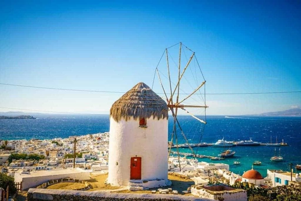 Windmills in Oia