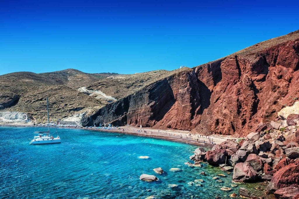 Red beach Greece Red Beach