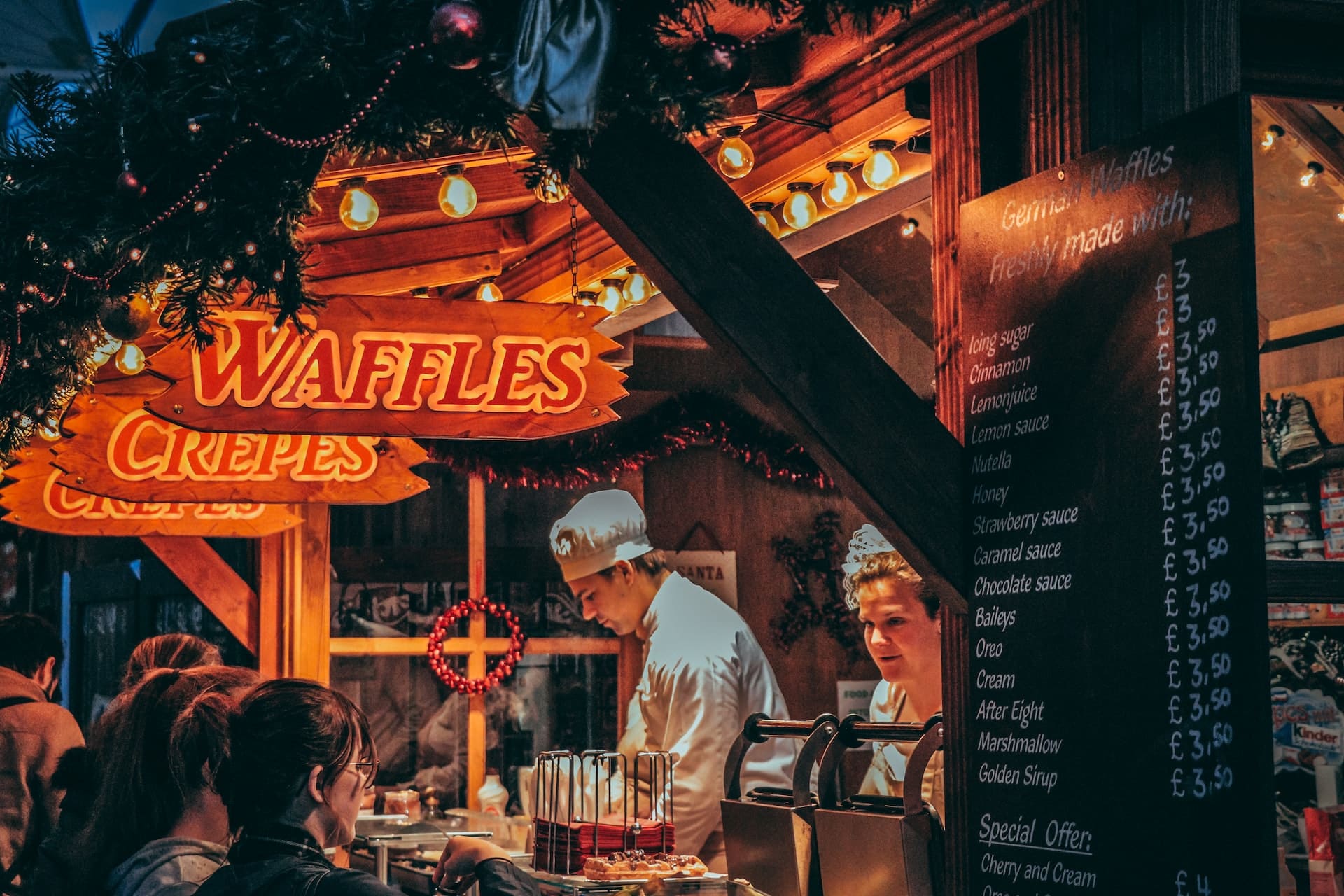 christmas food stall