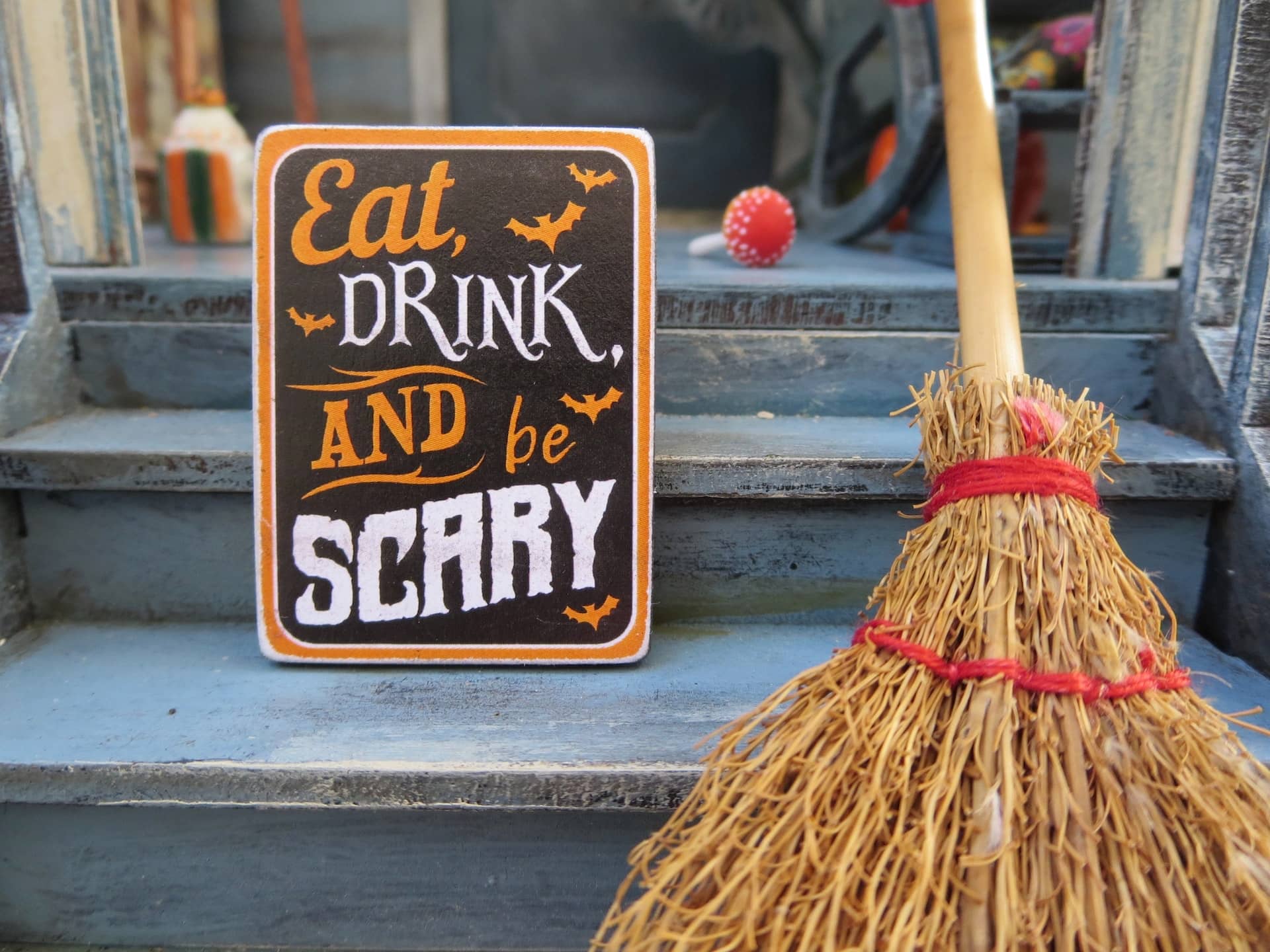 halloween drinks signboard