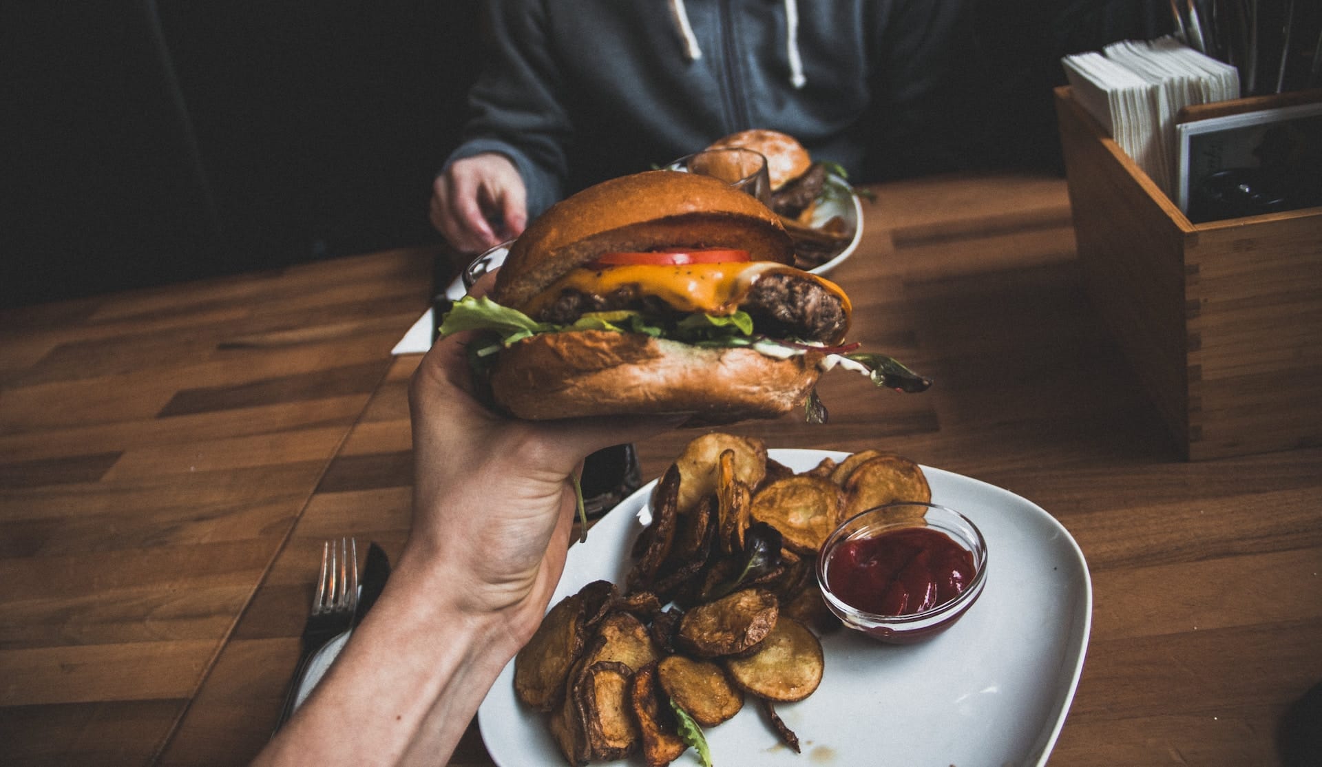 juicy burger in Vienna Austria