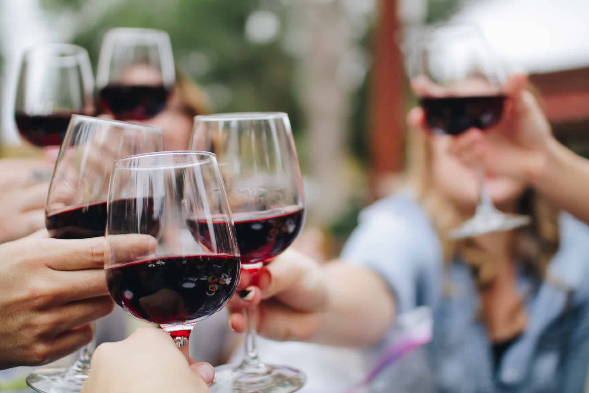 red wine cheers friends red wine cheers
