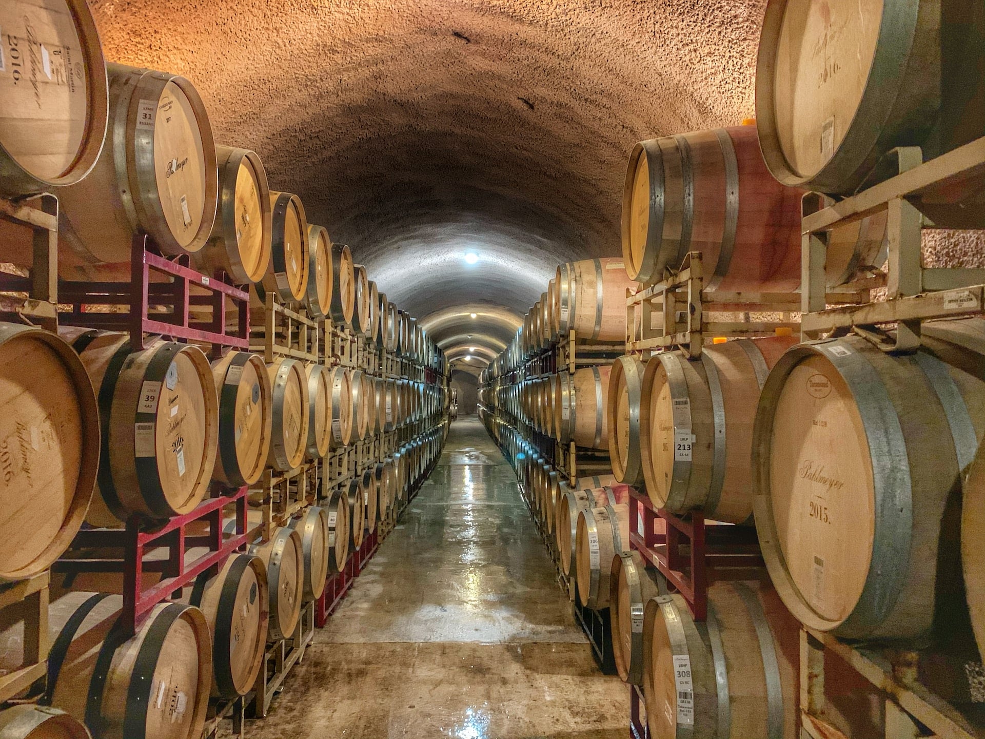 wine barrels Calistoga California