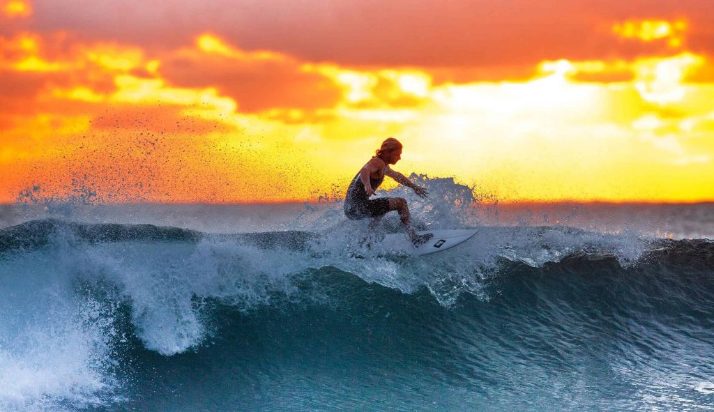 surfing at Bali