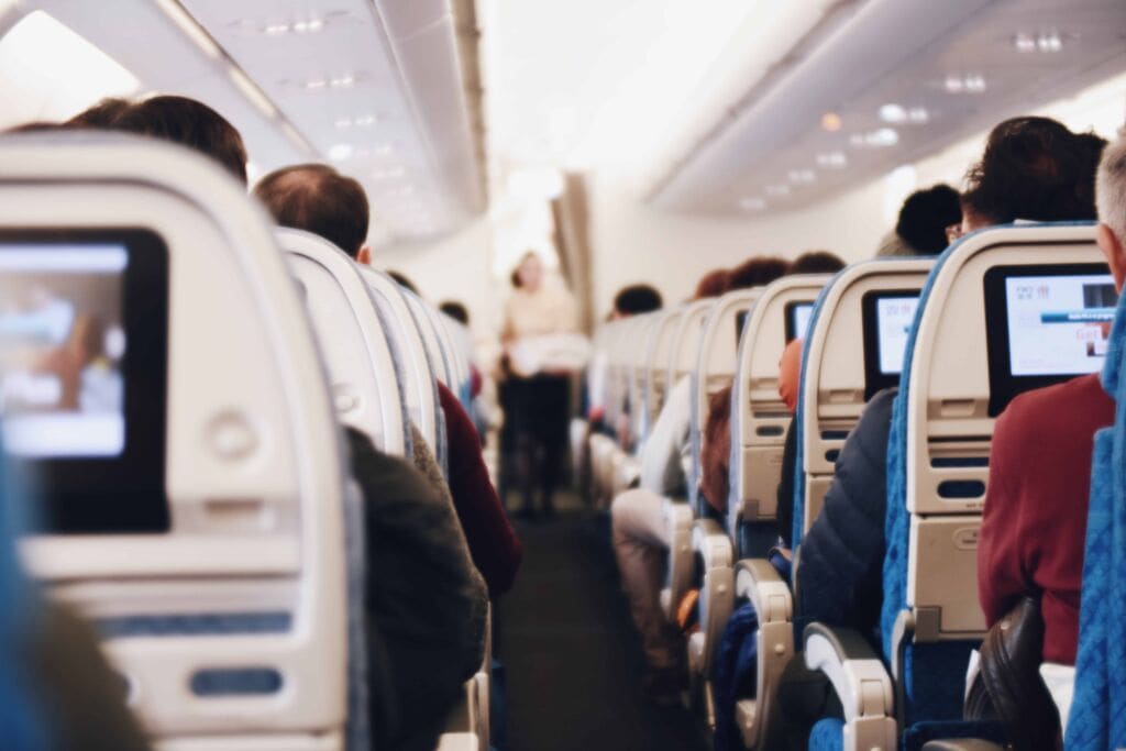 interior of airplane