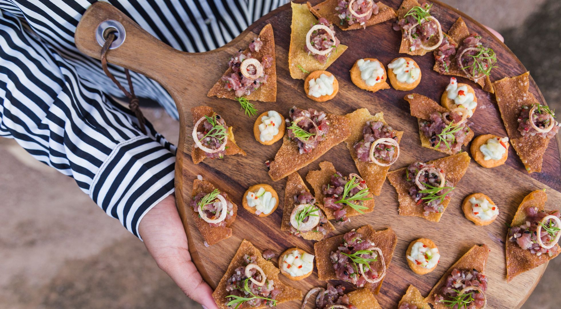 Catered food at an event