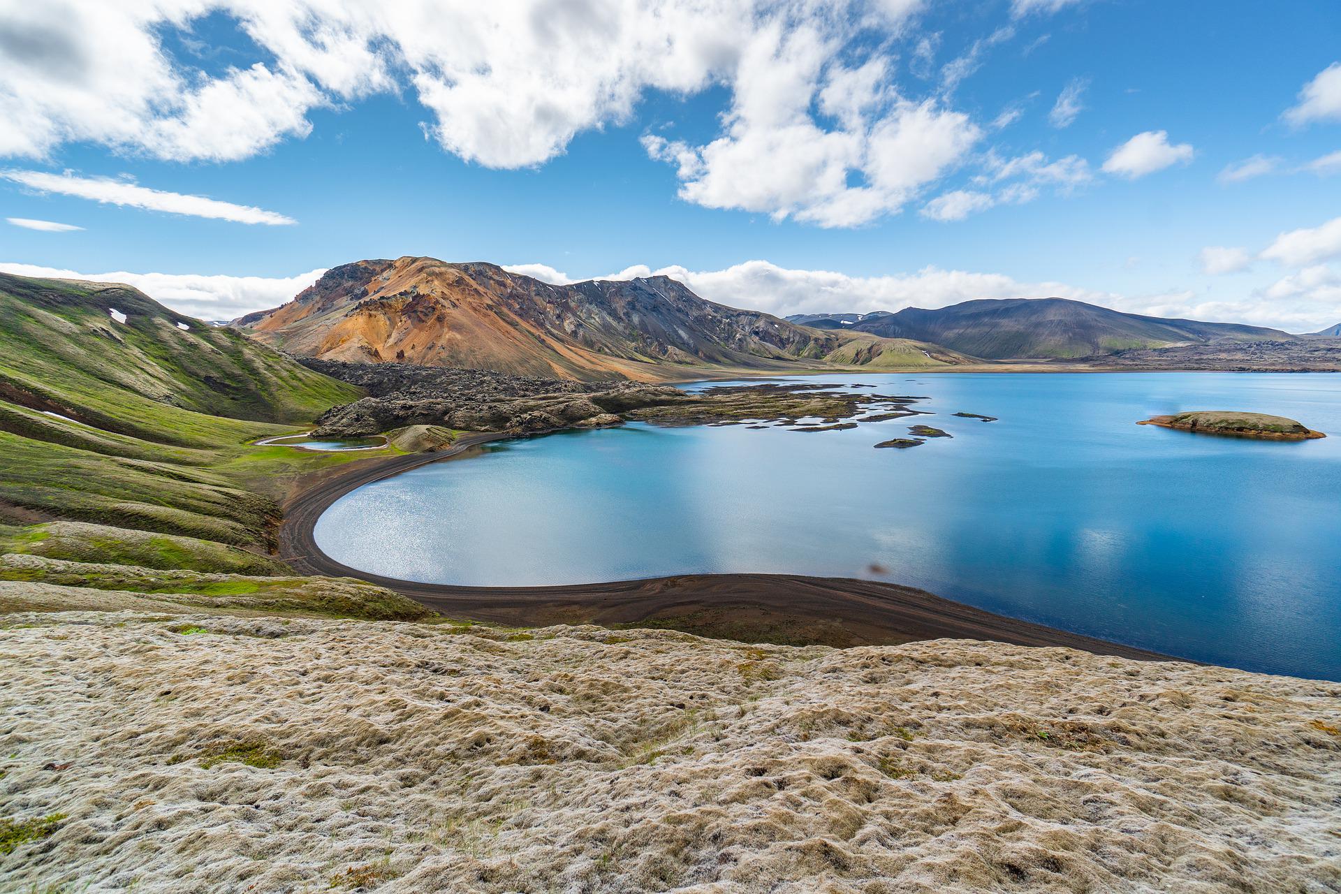 Lake landmannalaugar Iceland Lake landmannalaugar Iceland