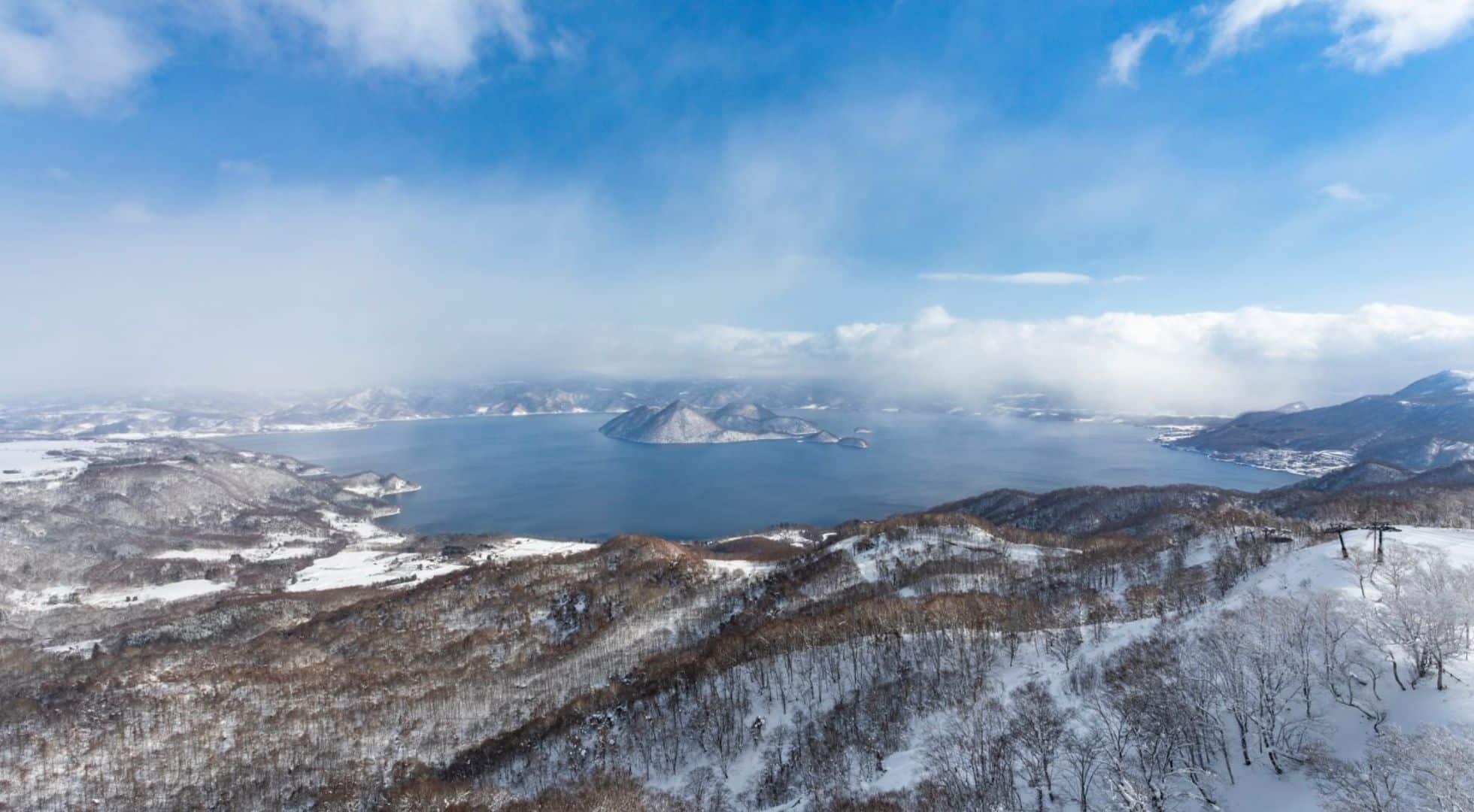 Lake Toya is a popular destination during Japan snow season