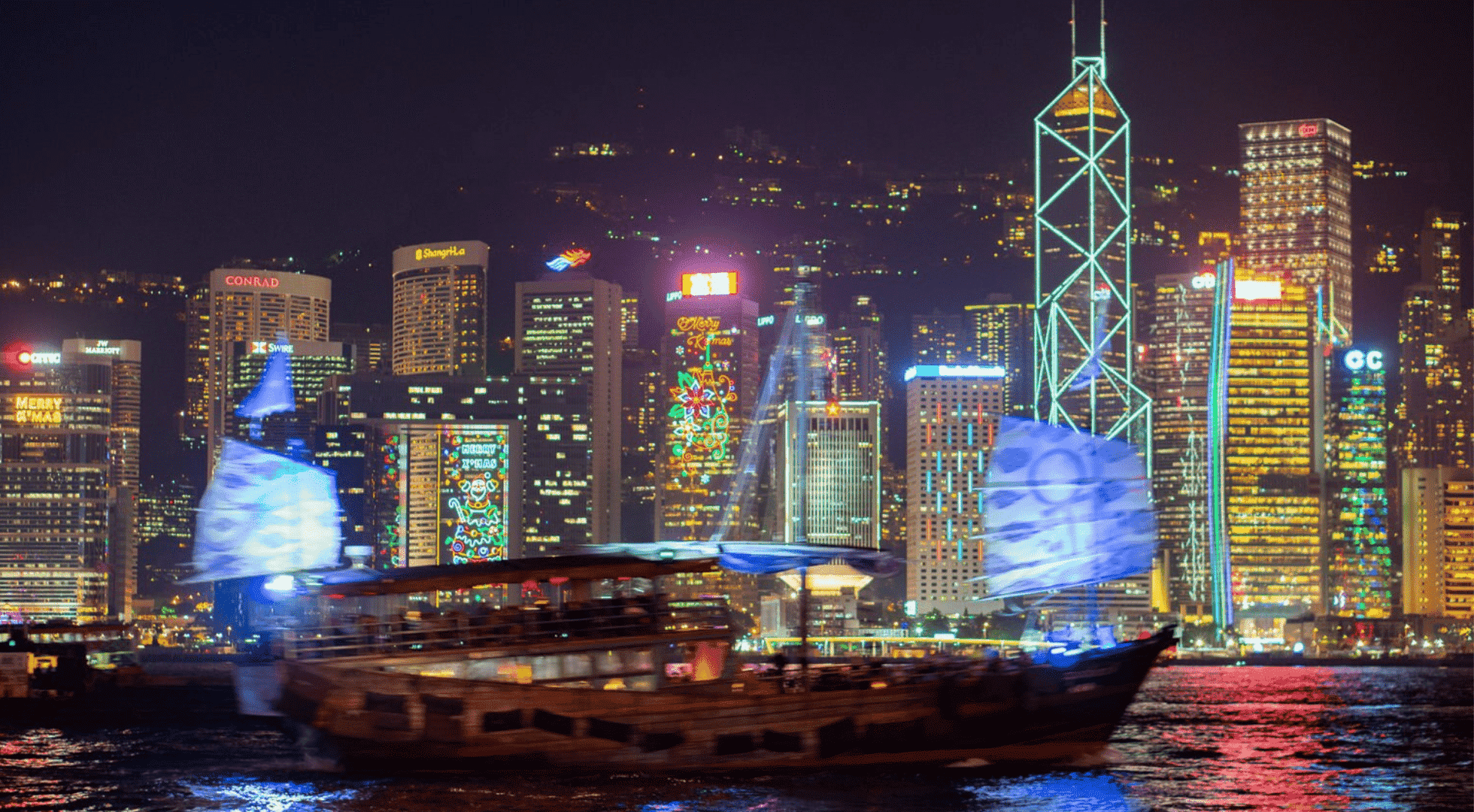 hong kong victoria harbour christmas vacations hong kong
