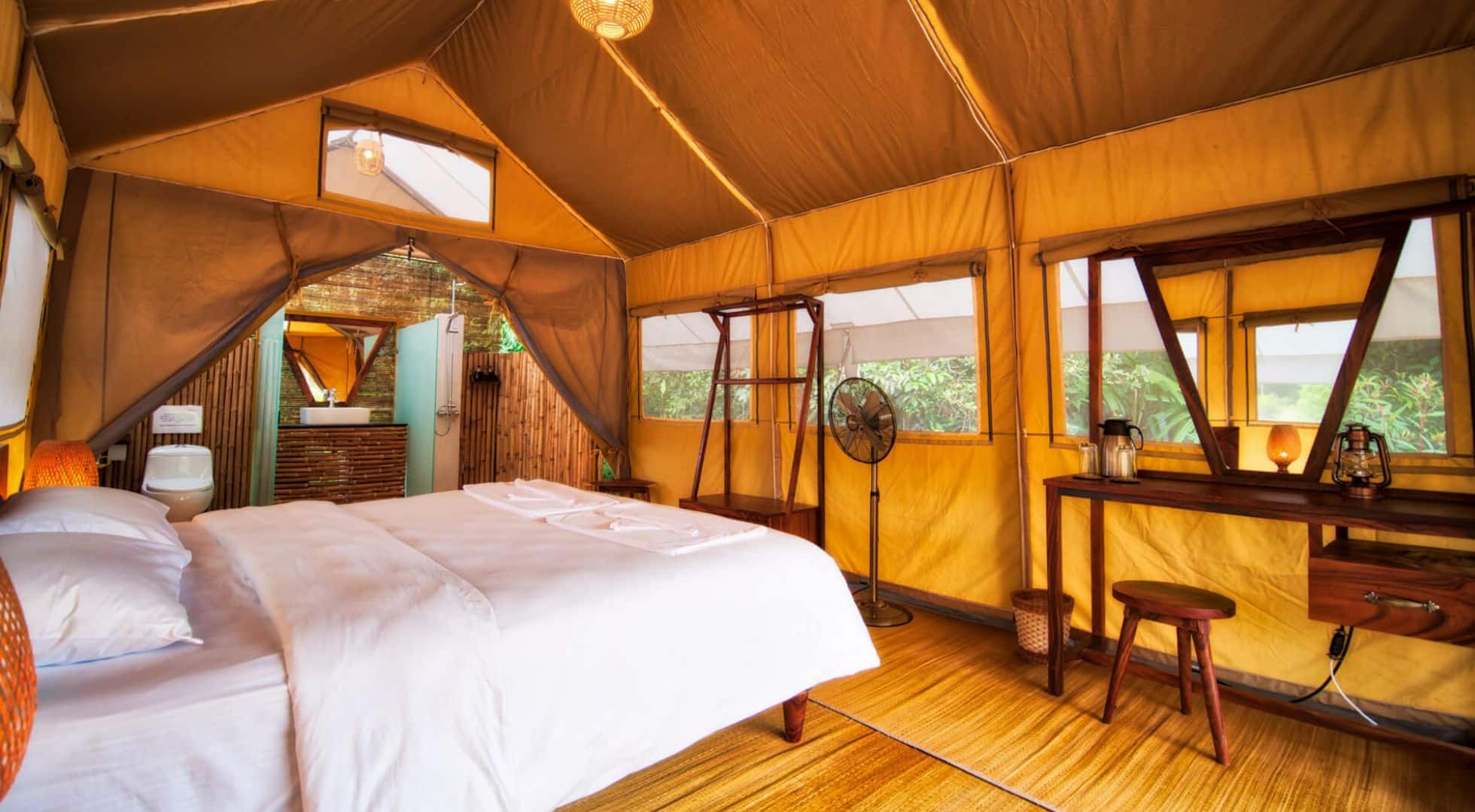 Eco-Friendly Accommodation in Cadamon Tented Camp, Cambodia