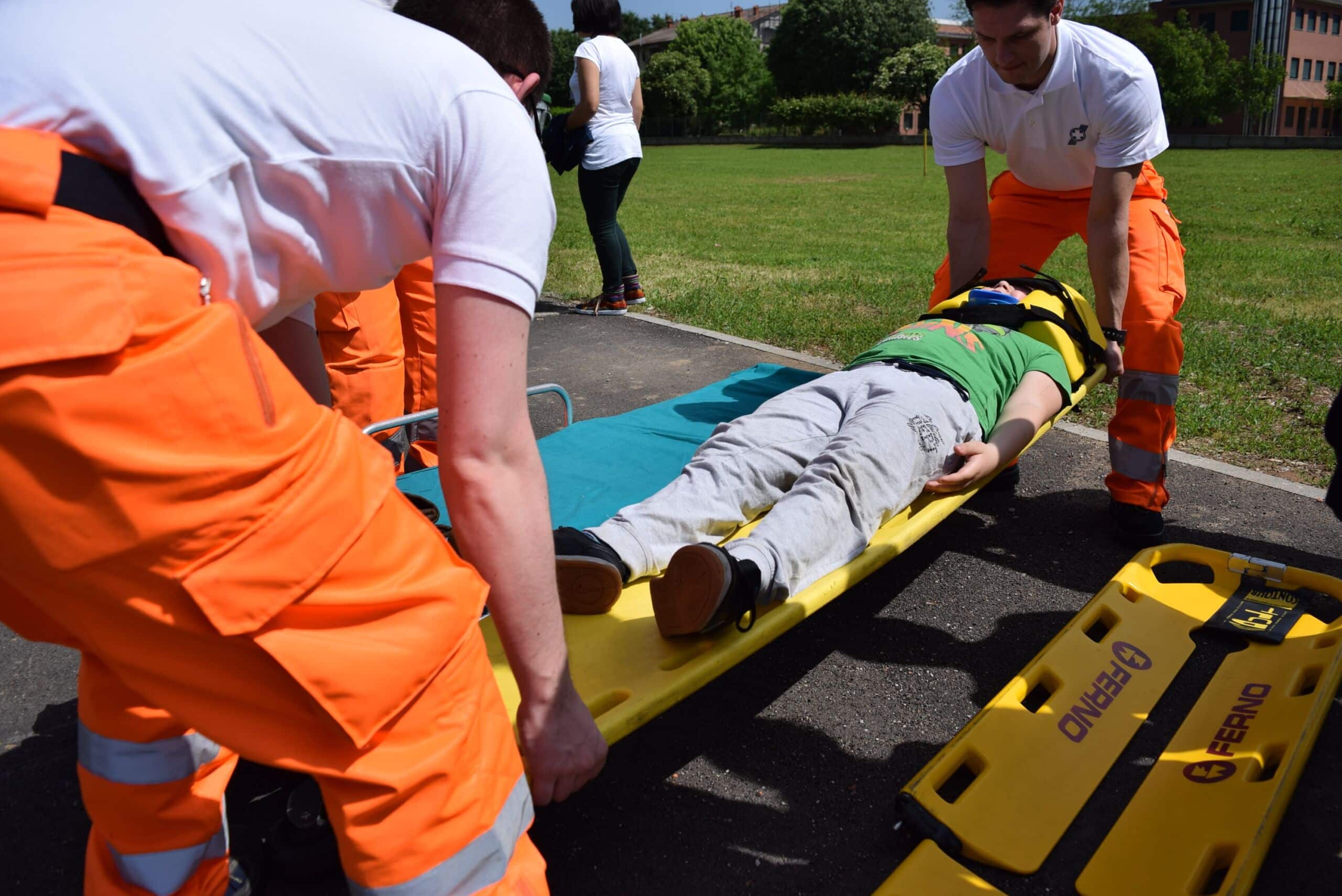 using a stretcher onboard