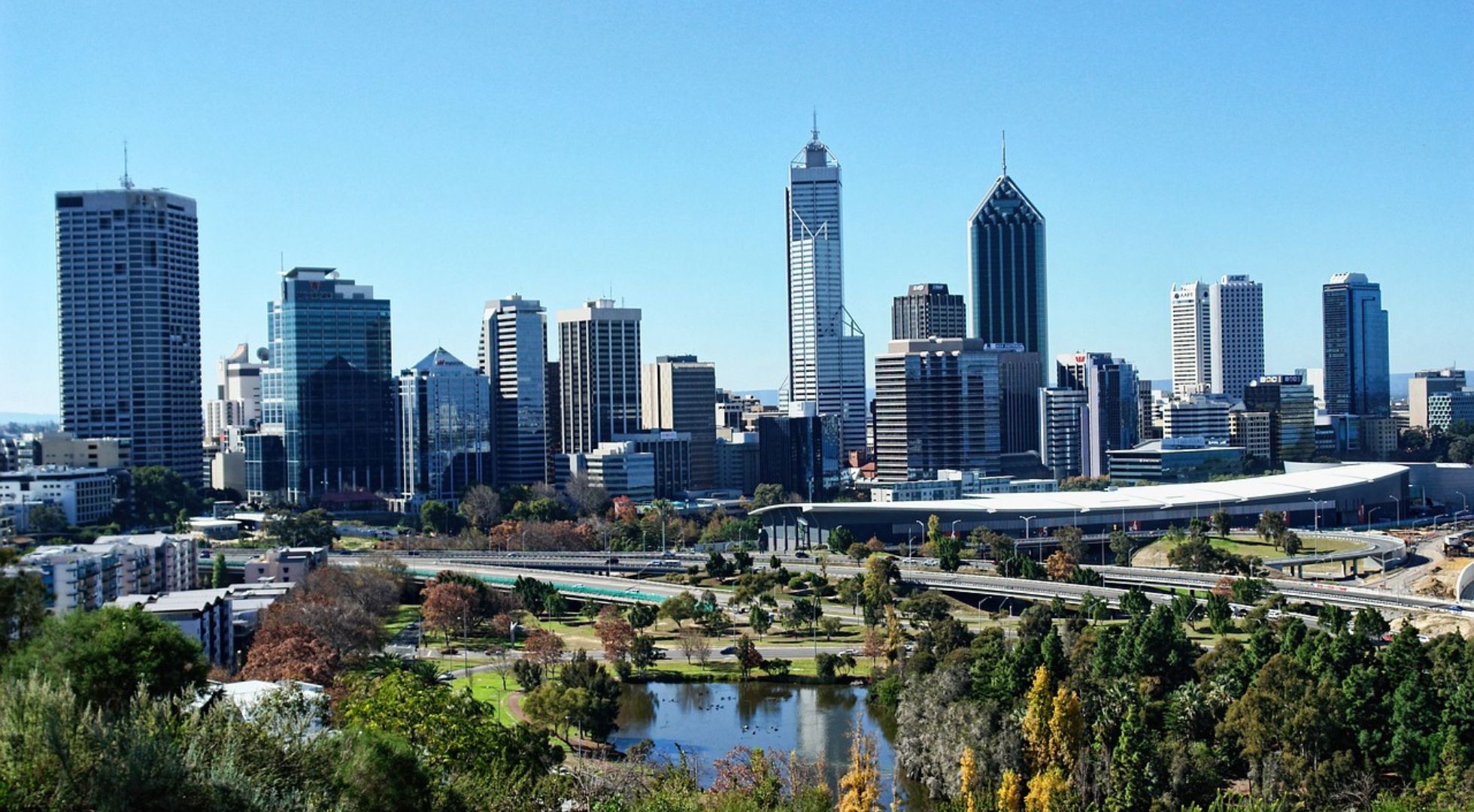A view of Kings Park, a destination for Perth solo travel guide. 