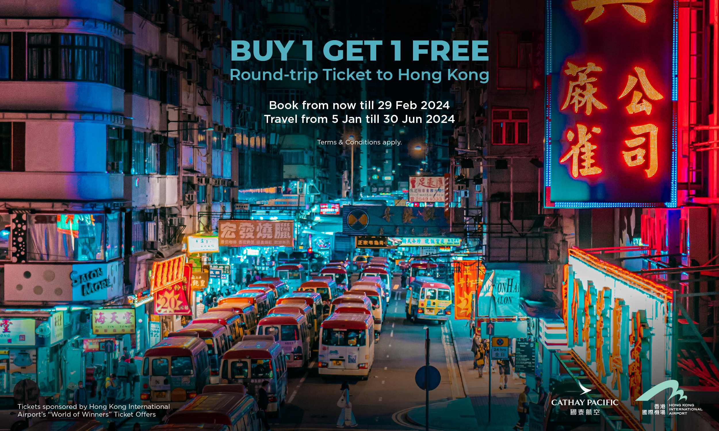 Hong Kong Cathay Pacific Buy 1 Get 1 Free