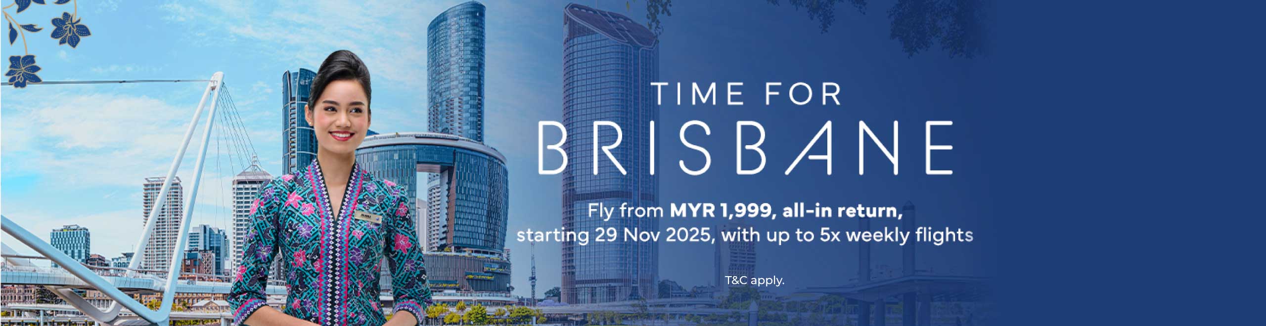 Malaysia Airlines Brisbane web banner
