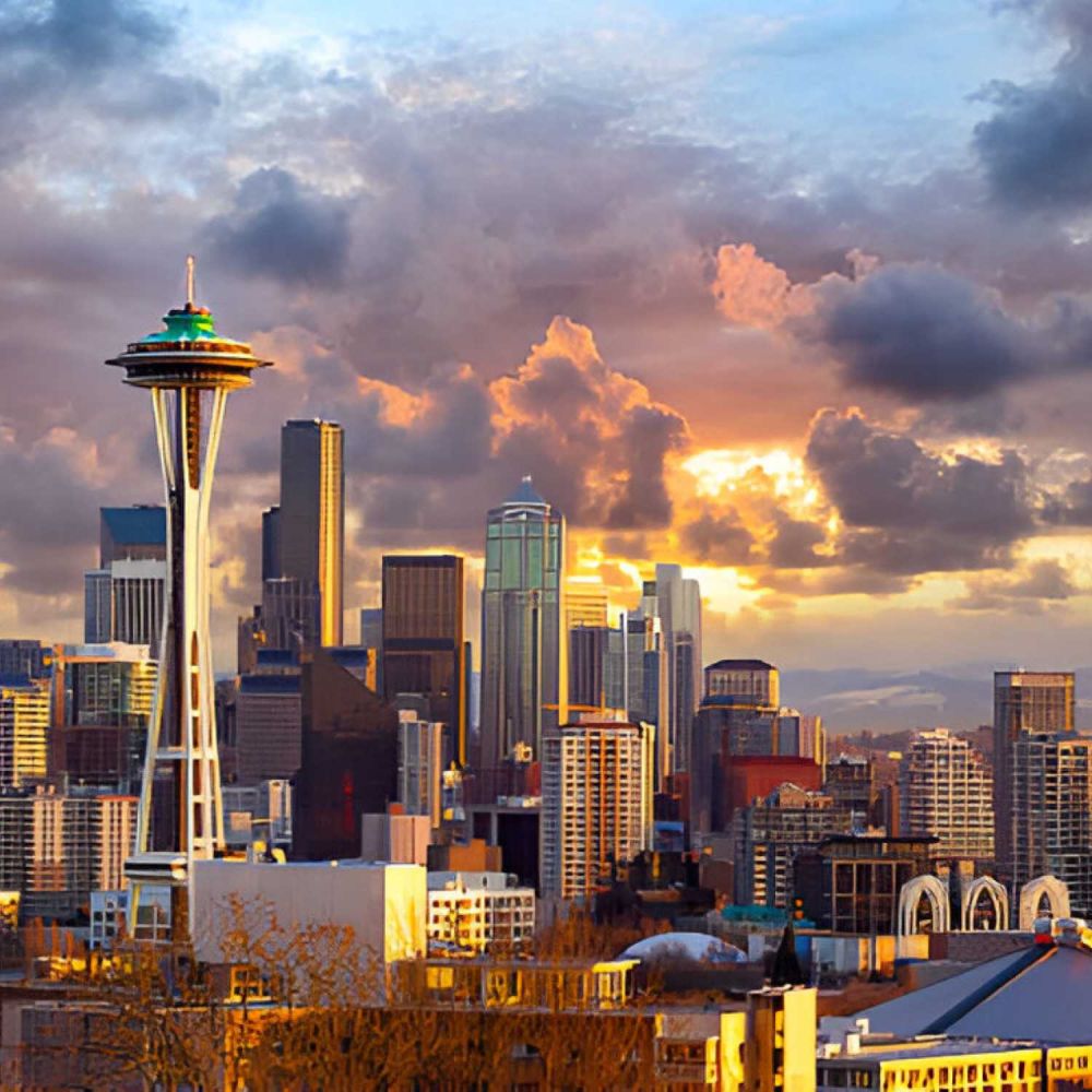 seattle Seattle Skyline Square
