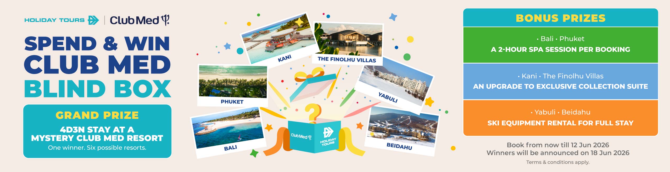 Club Med blind box banner