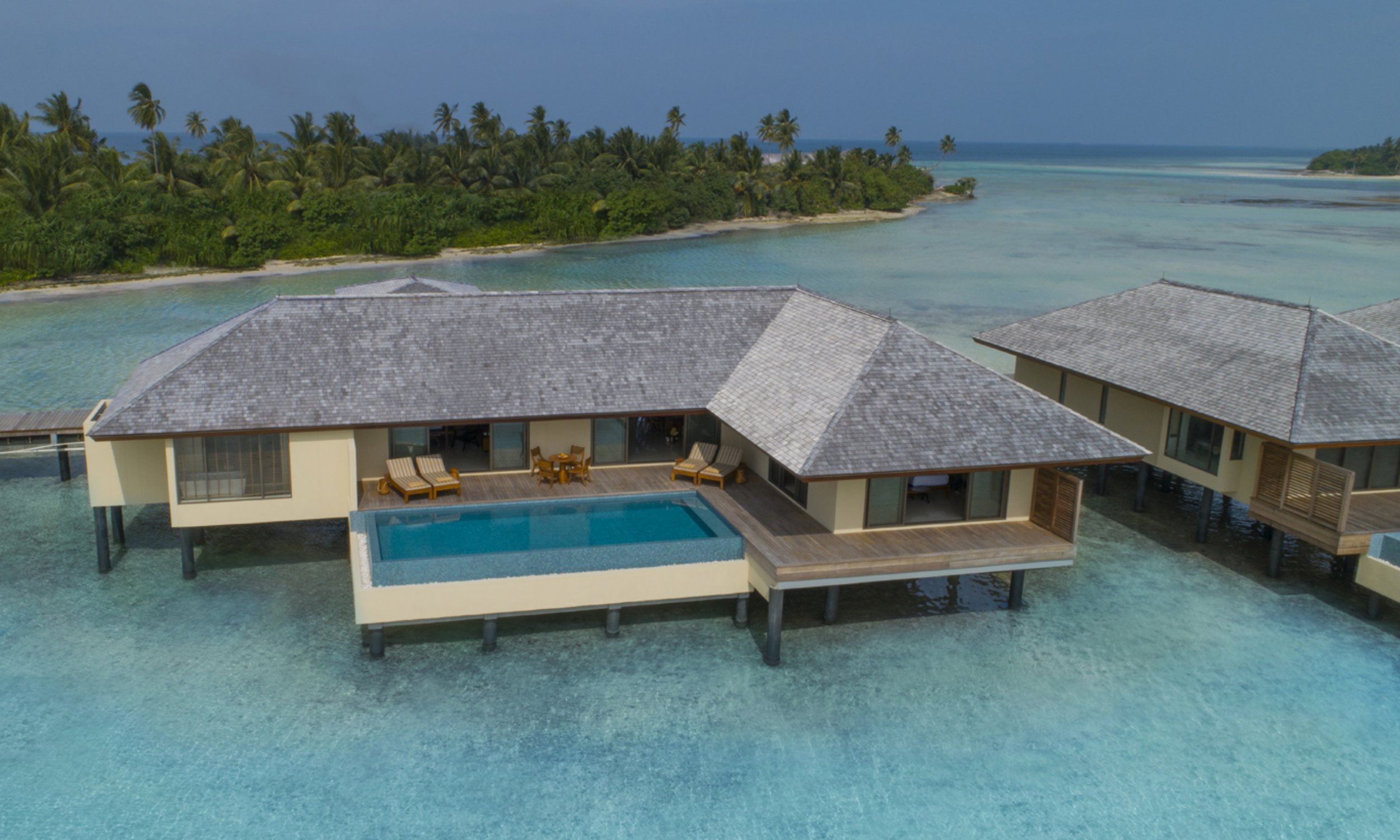 Two Bedroom Sunrise Sunsert Water Pool Villa The Residence Maldives at Dhigurah